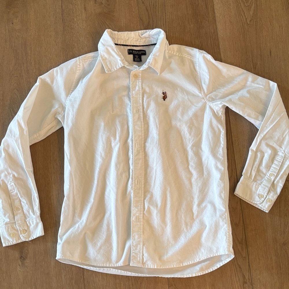 U.S. Polo Assn. White Casual Button Down Shirt